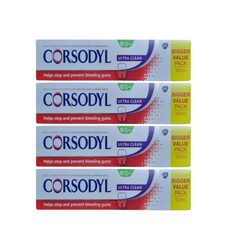 Corsodyl Ultra Clean Toothpaste Gum Care, 100ml (Pack of 4)