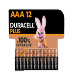 Duracell Plus AA Batteries Alkaline 1.5V  Up To 100% Extra Life Pack of 12